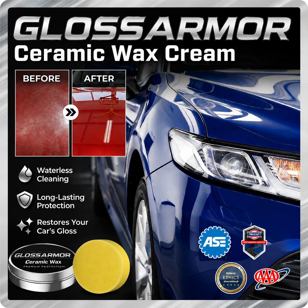 GleamGuard™ Titanium Ceramic Wax Cream — Mirror Shine in 15 Minutes. Lasts a Year.